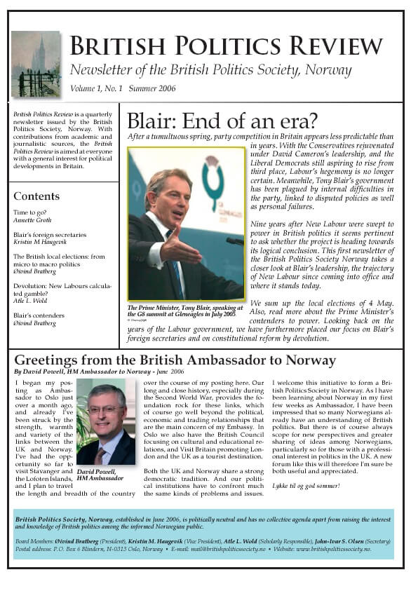 British Politics Review First Issue
